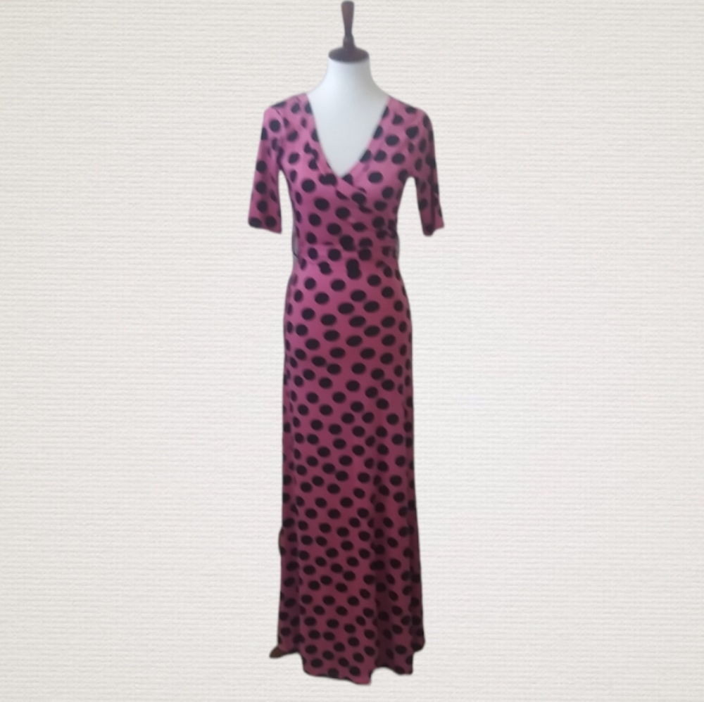 Pink polka-dot dress